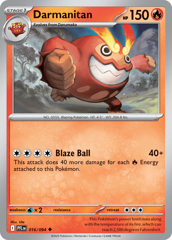 Darmanitan, carta 016 de Phantasmal Flames