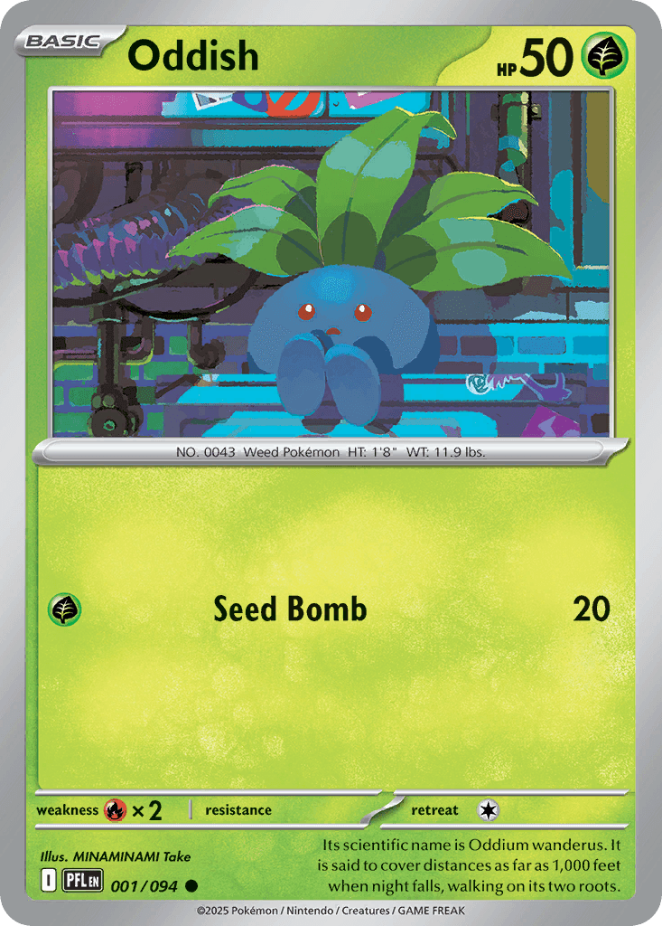 Oddish, carta 001 de Phantasmal Flames