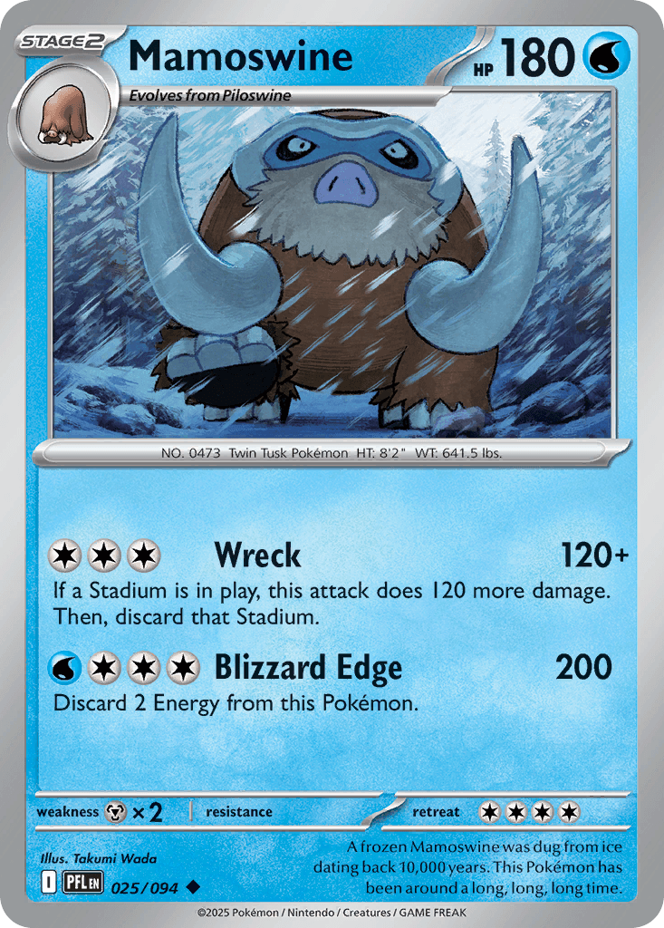 Mamoswine, carta 025 de Phantasmal Flames