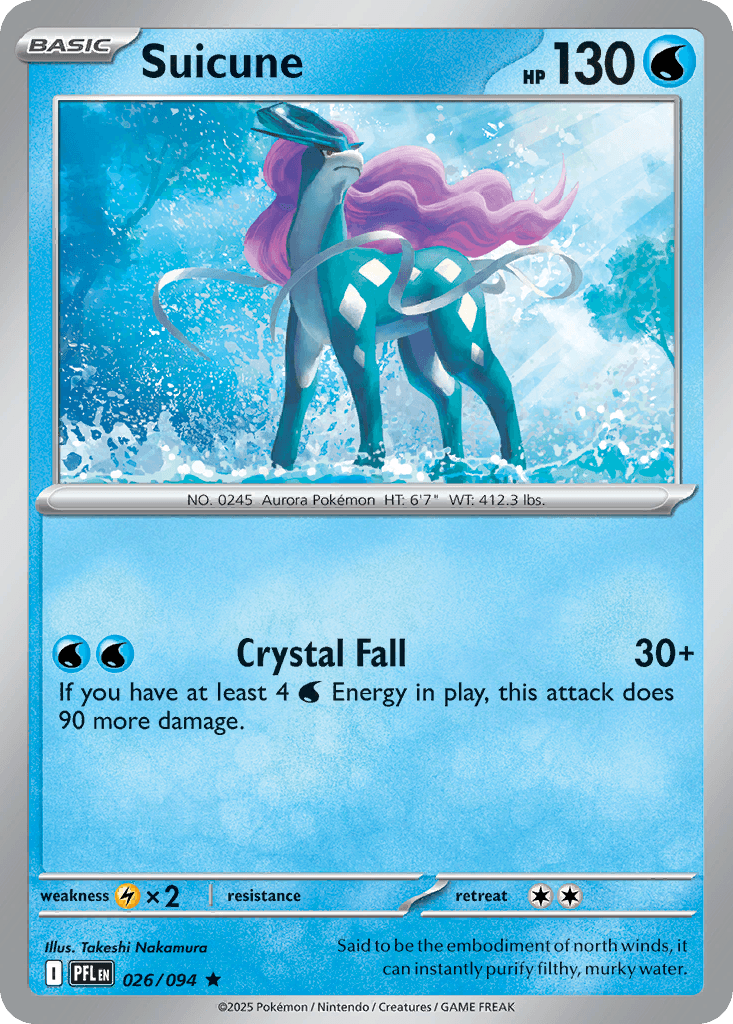 Suicune, carta 026 de Phantasmal Flames