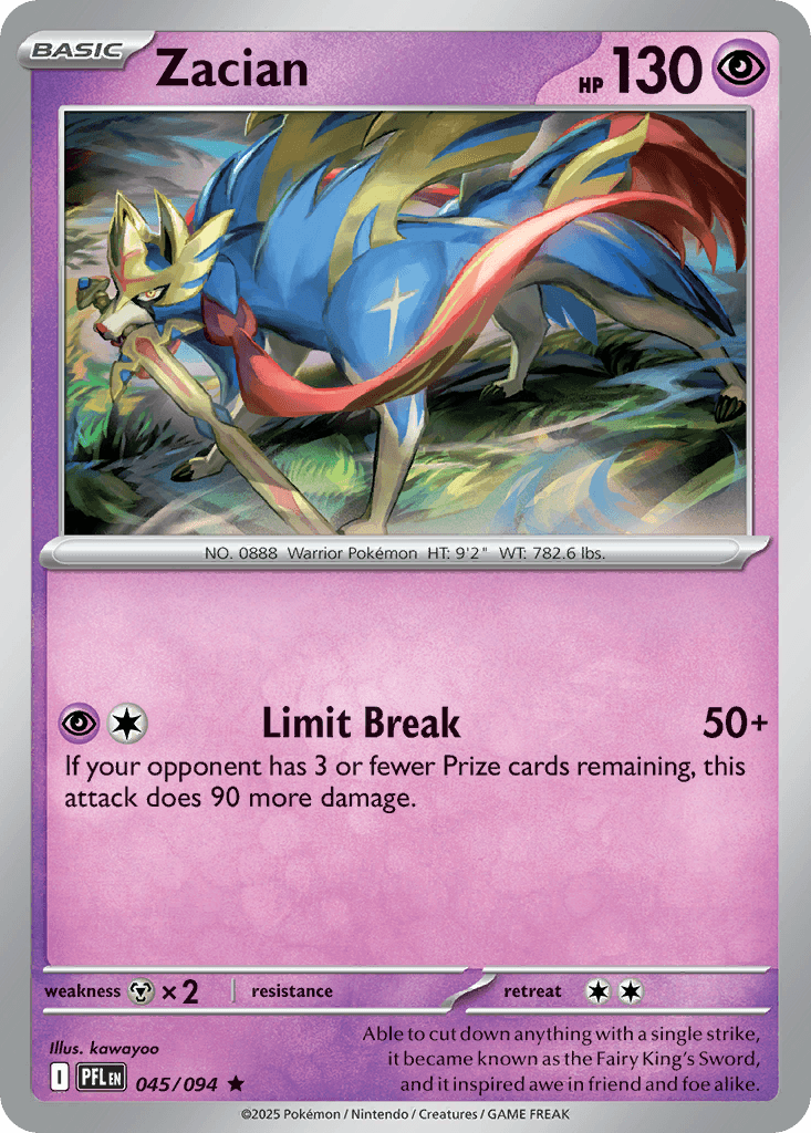 Zacian, carta 045 de Phantasmal Flames