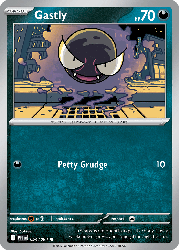Gastly, carta 054 de Phantasmal Flames