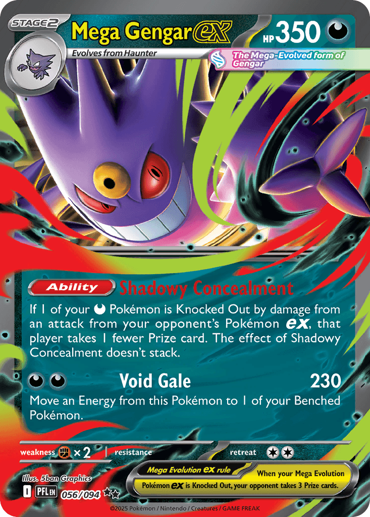 Mega Gengar ex, carta 056 de Phantasmal Flames