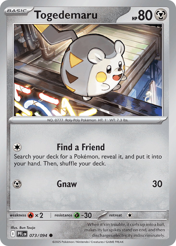 Togedemaru, carta 073 de Phantasmal Flames