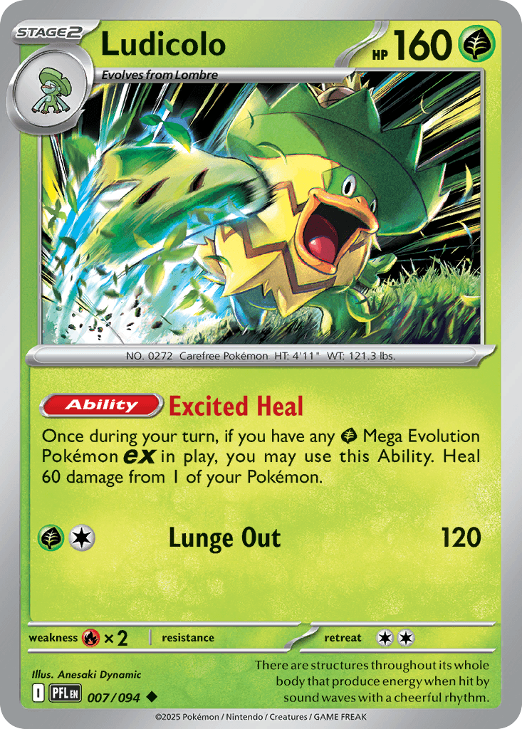 Ludicolo, carta 007 de Phantasmal Flames