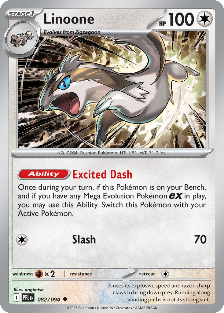 Linoone, carta 082 de Phantasmal Flames