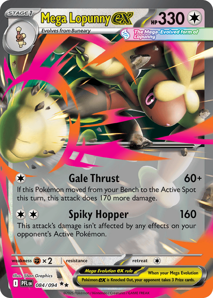 Mega Lopunny ex, carta 084 de Phantasmal Flames