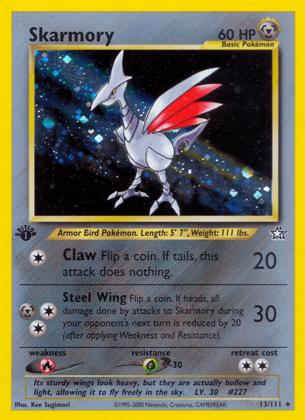 Skarmory, carta 13 de Neo Genesis