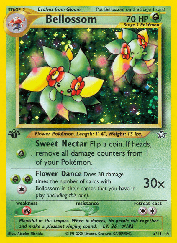 Bellossom, carta 3 de Neo Genesis
