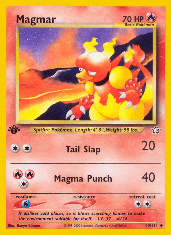Magmar, carta 40 de Neo Genesis