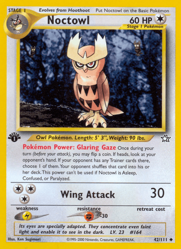 Noctowl, carta 42 de Neo Genesis