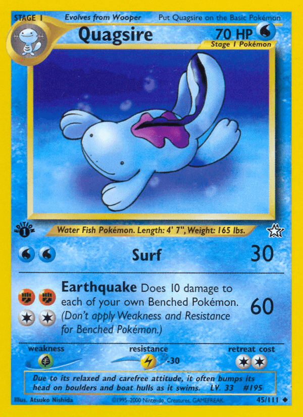 Quagsire, carta 45 de Neo Genesis