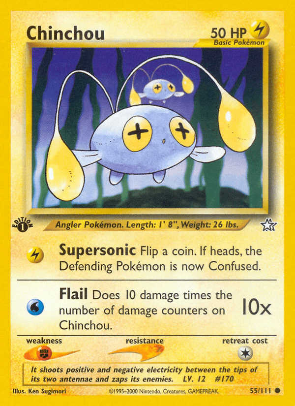 Chinchou, carta 55 de Neo Genesis