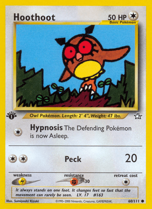 Hoothoot, carta 60 de Neo Genesis