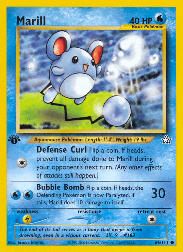 Marill, carta 66 de Neo Genesis