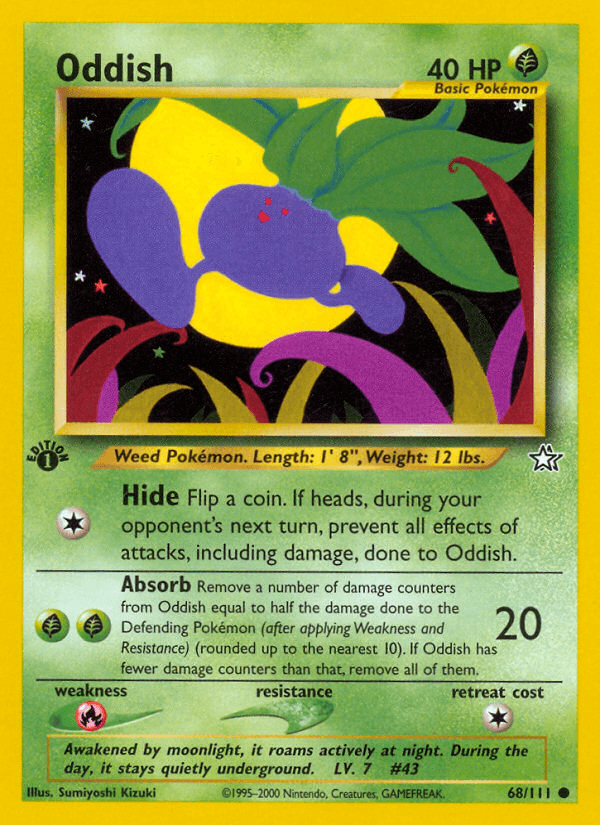 Oddish, carta 68 de Neo Genesis