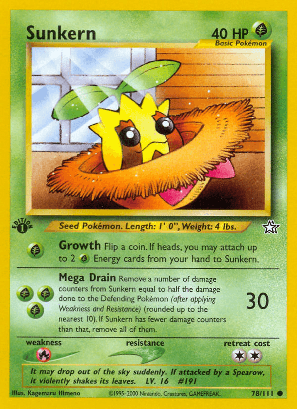 Sunkern, carta 78 de Neo Genesis