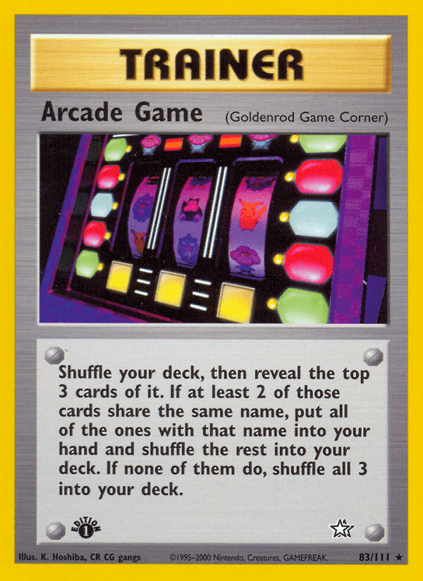 Arcade Game, carta 83 de Neo Genesis