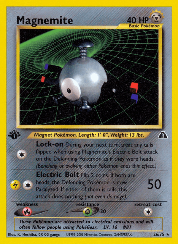 Magnemite, carta 26 de Neo Discovery