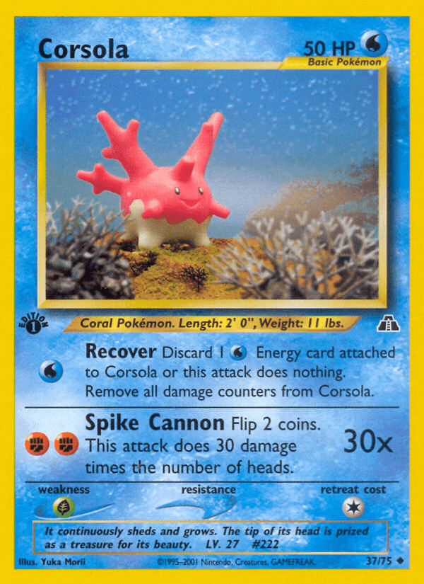 Corsola, carta 37 de Neo Discovery
