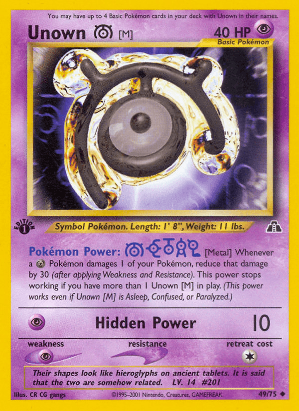 Unown [M], carta 49 de Neo Discovery