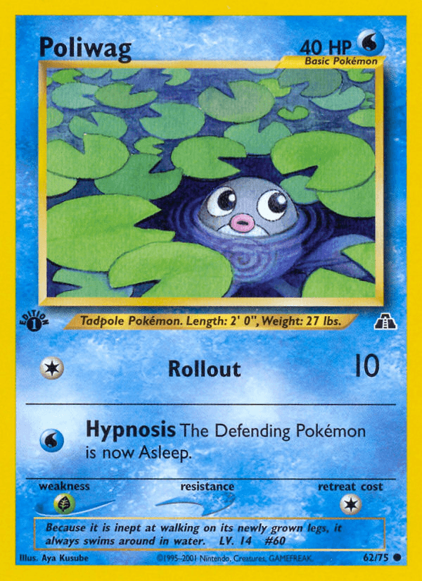 Poliwag, carta 62 de Neo Discovery