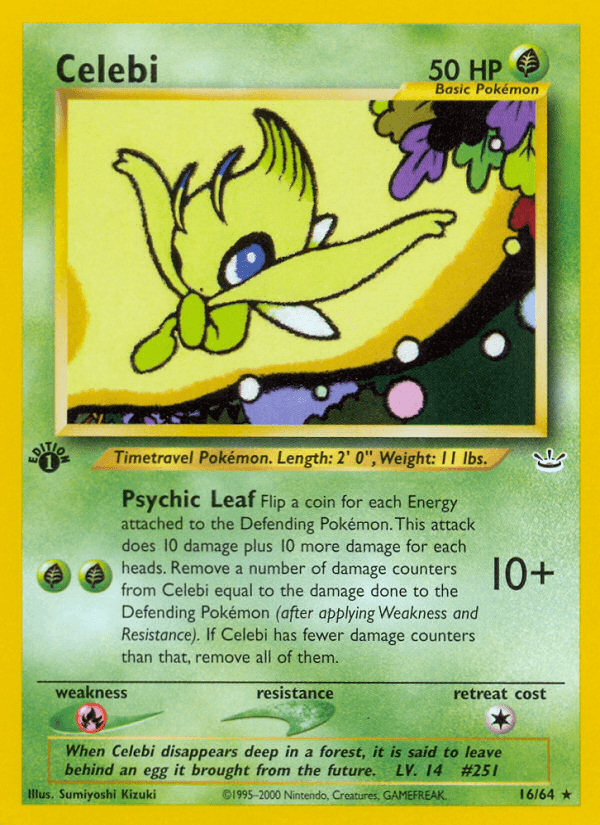 Celebi, carta 16 de Neo Revelation