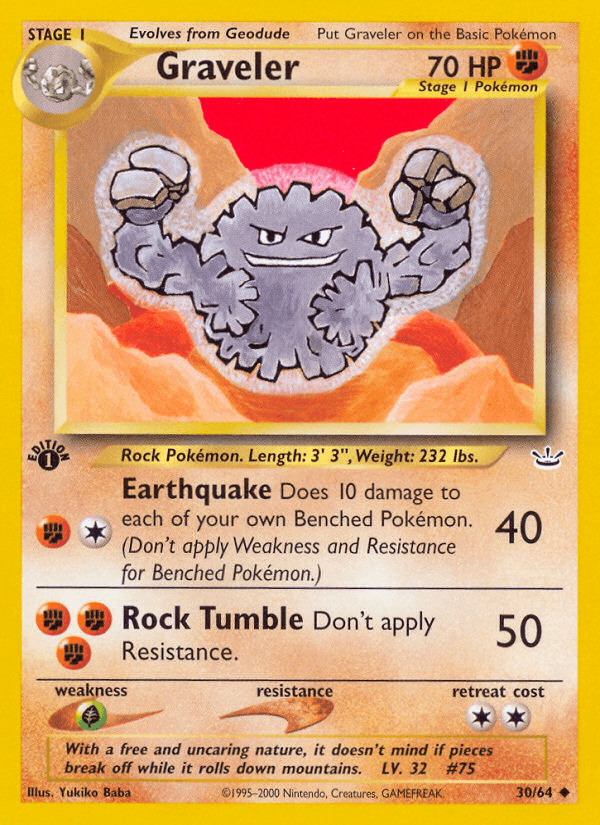 Graveler, carta 30 de Neo Revelation