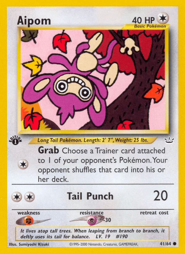 Aipom, carta 41 de Neo Revelation