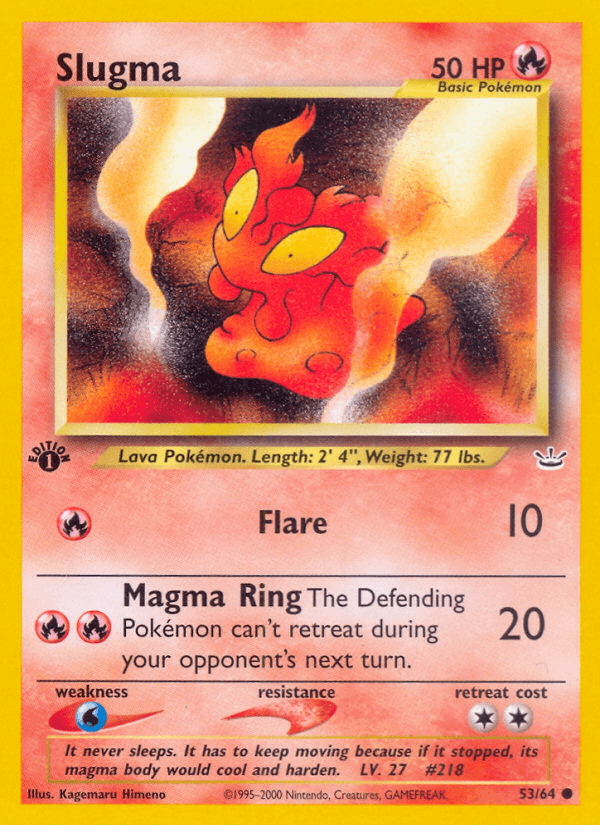 Slugma, carta 53 de Neo Revelation