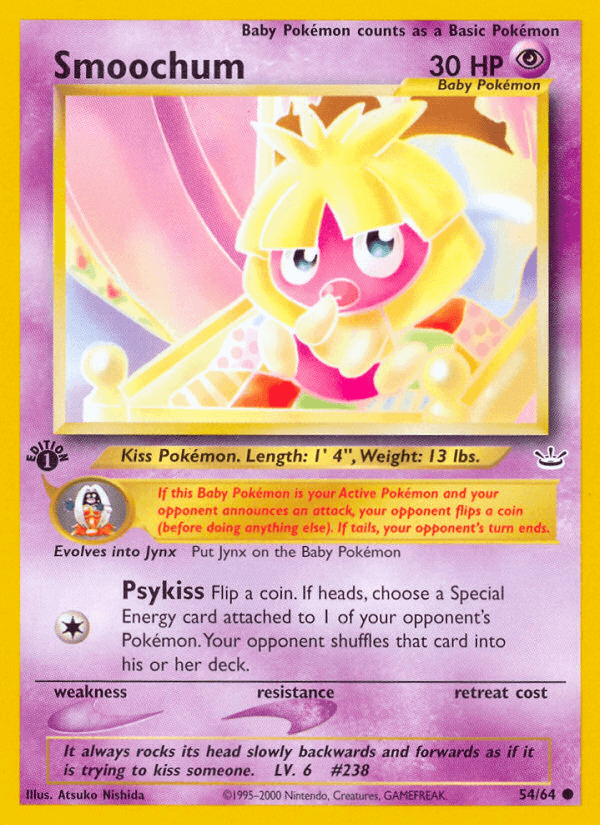 Smoochum, carta 54 de Neo Revelation
