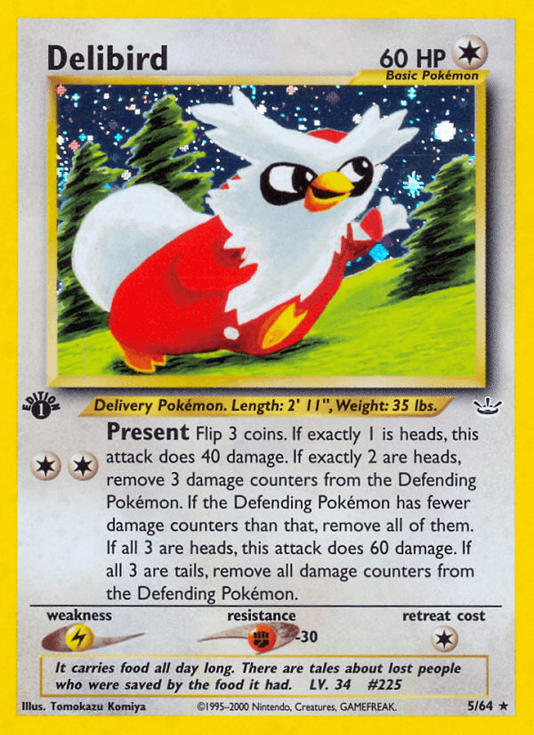 Delibird, carta 5 de Neo Revelation