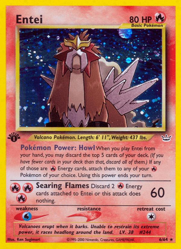 Entei, carta 6 de Neo Revelation