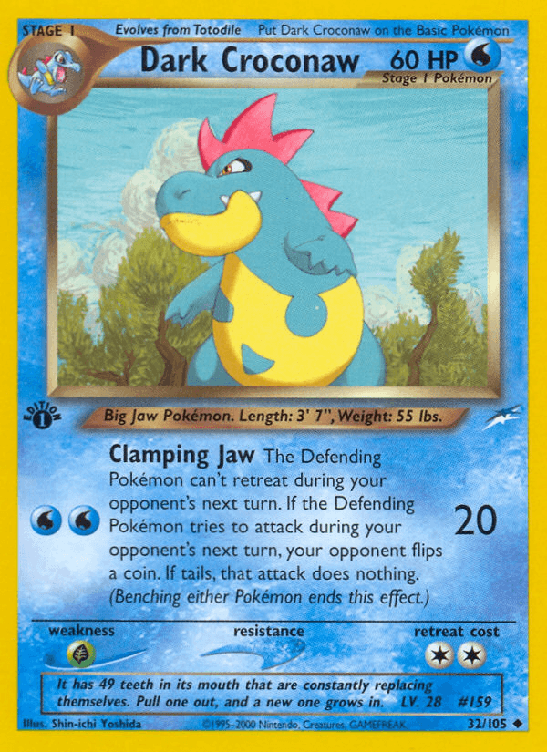 Dark Croconaw, carta 32 de Neo Destiny