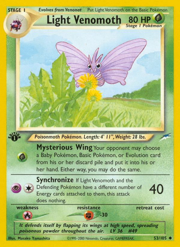 Light Venomoth, carta 53 de Neo Destiny