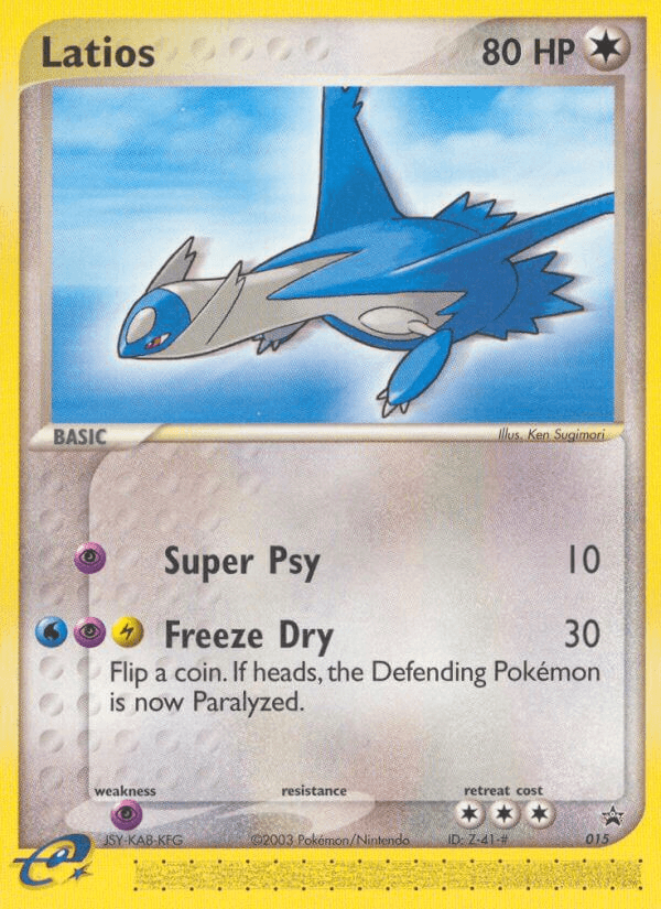 Latios, carta 15 de Nintendo Black Star Promos