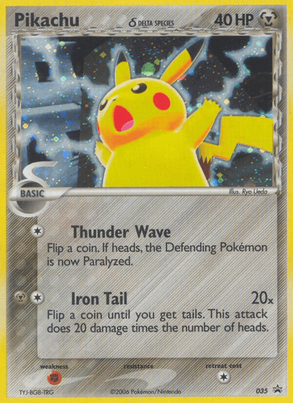 Pikachu δ, carta 35 de Nintendo Black Star Promos