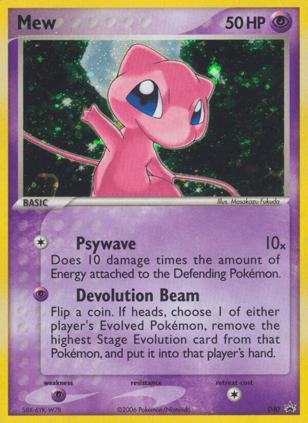 Mew, carta 40 de Nintendo Black Star Promos