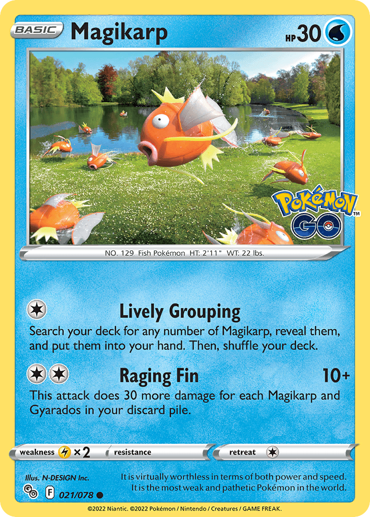 Magikarp, carta 021 de Pokémon GO