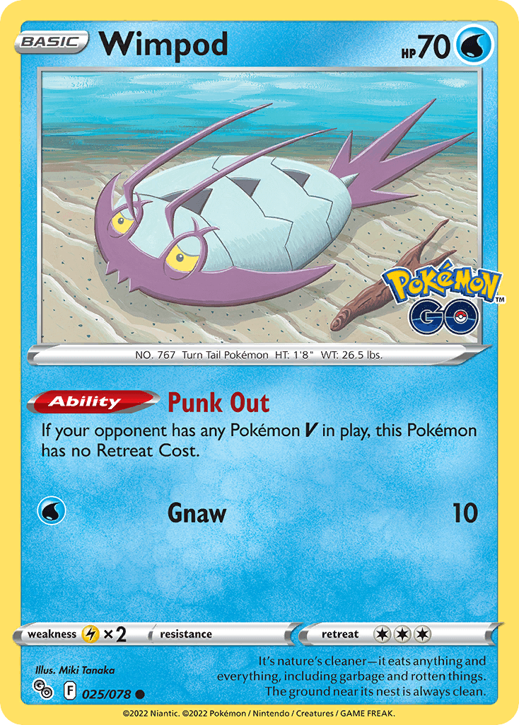 Wimpod, carta 025 de Pokémon GO
