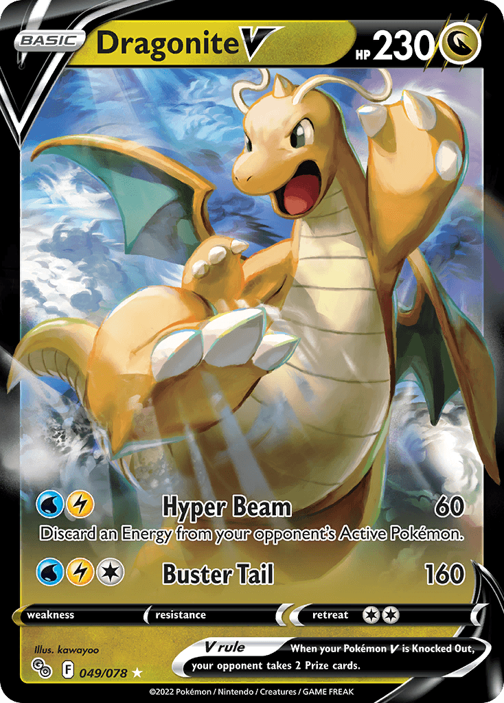 Dragonite V, carta 049 de Pokémon GO
