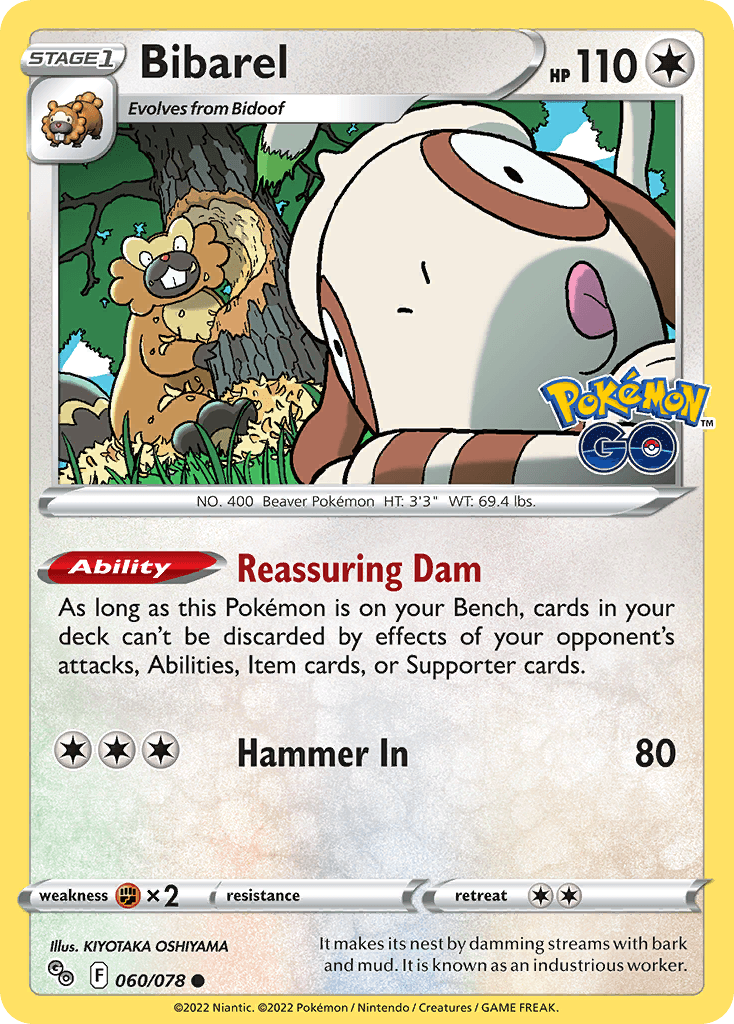 Bibarel, carta 060 de Pokémon GO