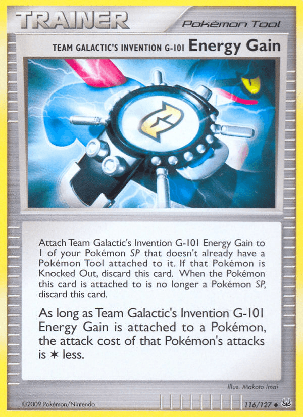 Team Galactic's Invention G-101 Energy Gain, carta 116 de Platinum