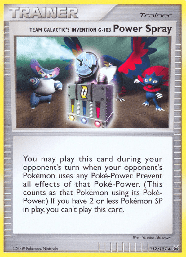 Team Galactic's Invention G-103 Power Spray, carta 117 de Platinum