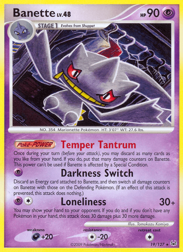 Banette, carta 19 de Platinum