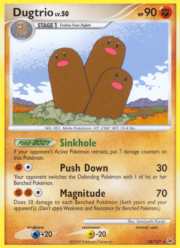 Dugtrio, carta 24 de Platinum