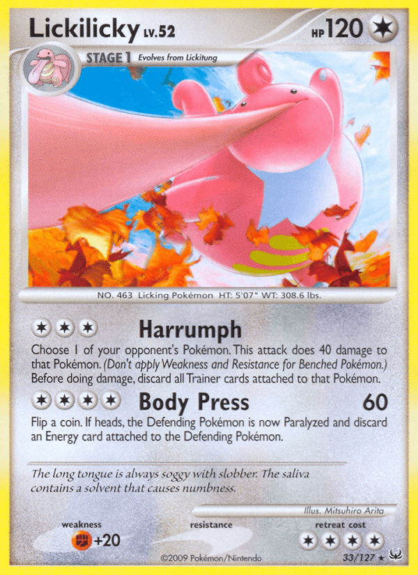 Lickilicky, carta 33 de Platinum