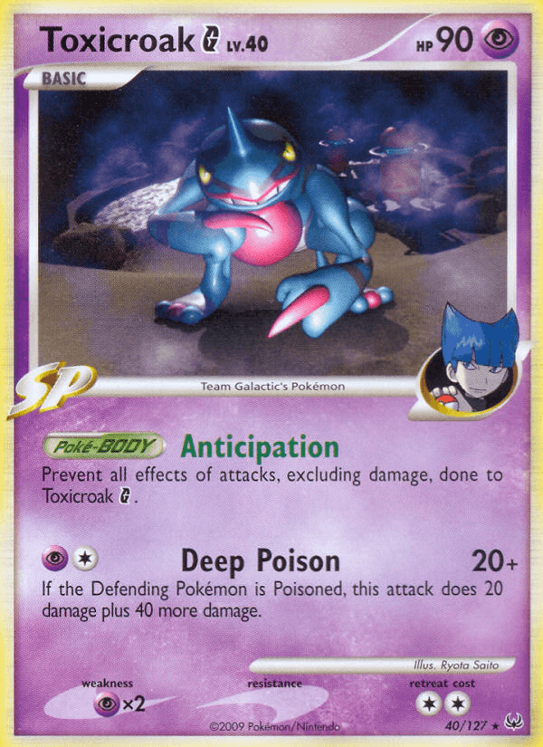 Toxicroak G, carta 40 de Platinum