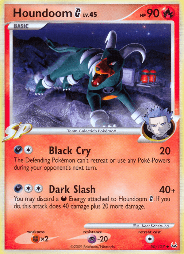 Houndoom G, carta 50 de Platinum