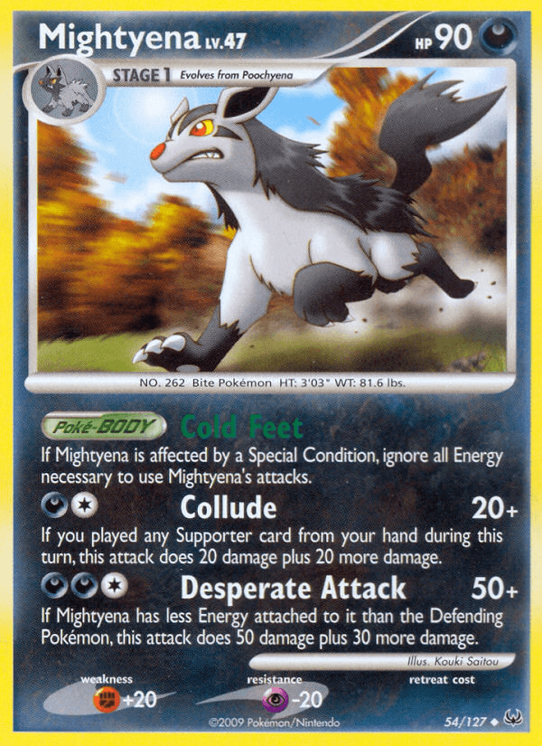 Mightyena, carta 54 de Platinum